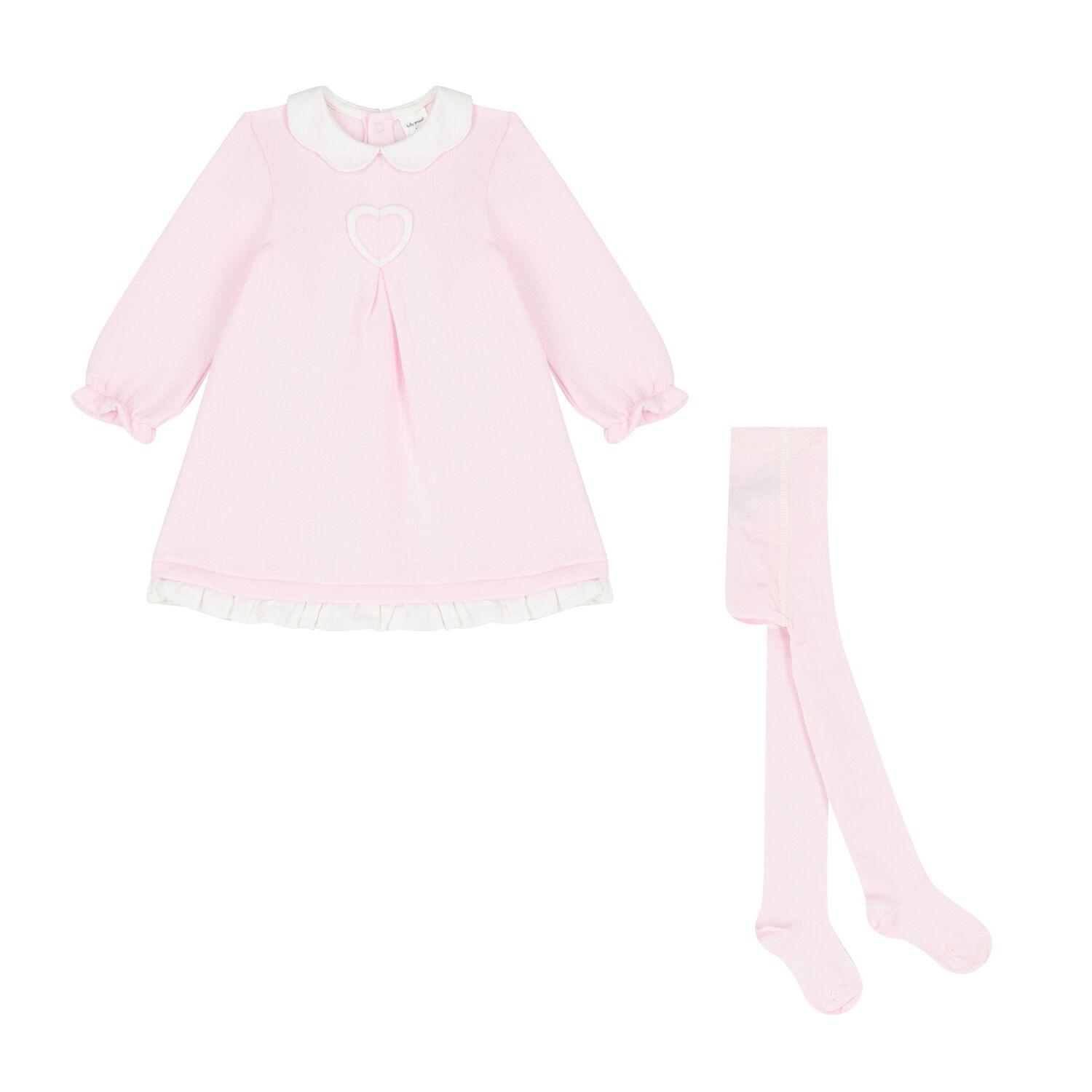 Baby Girls Pink Heart Dress Set, 1, hi-res image number null