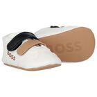 Baby Boys White Logo Pre Walker Shoes, 1, hi-res