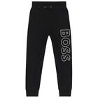 Boys Black Logo Joggers, 2, hi-res