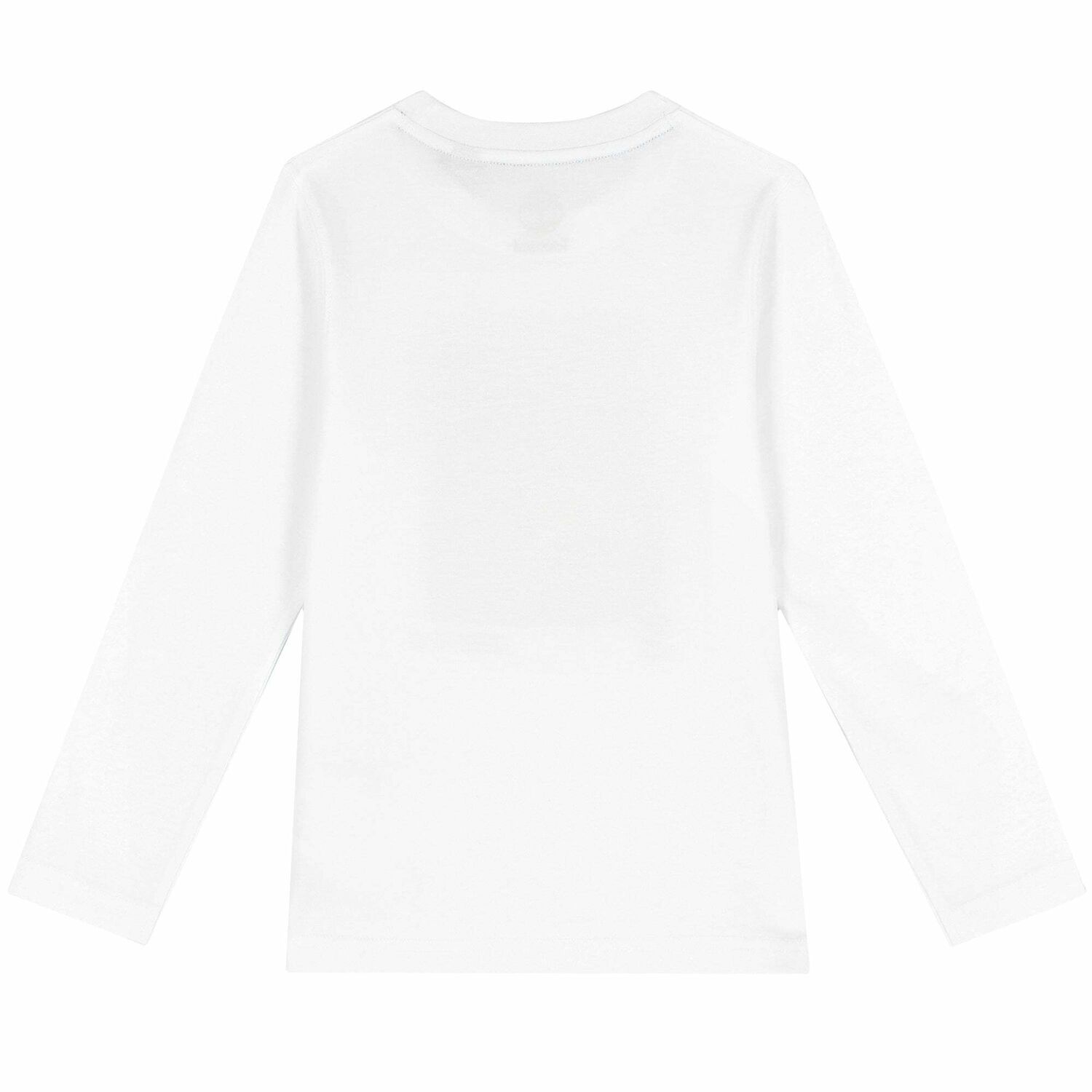 Boys White Long Sleeve Top , 1, hi-res