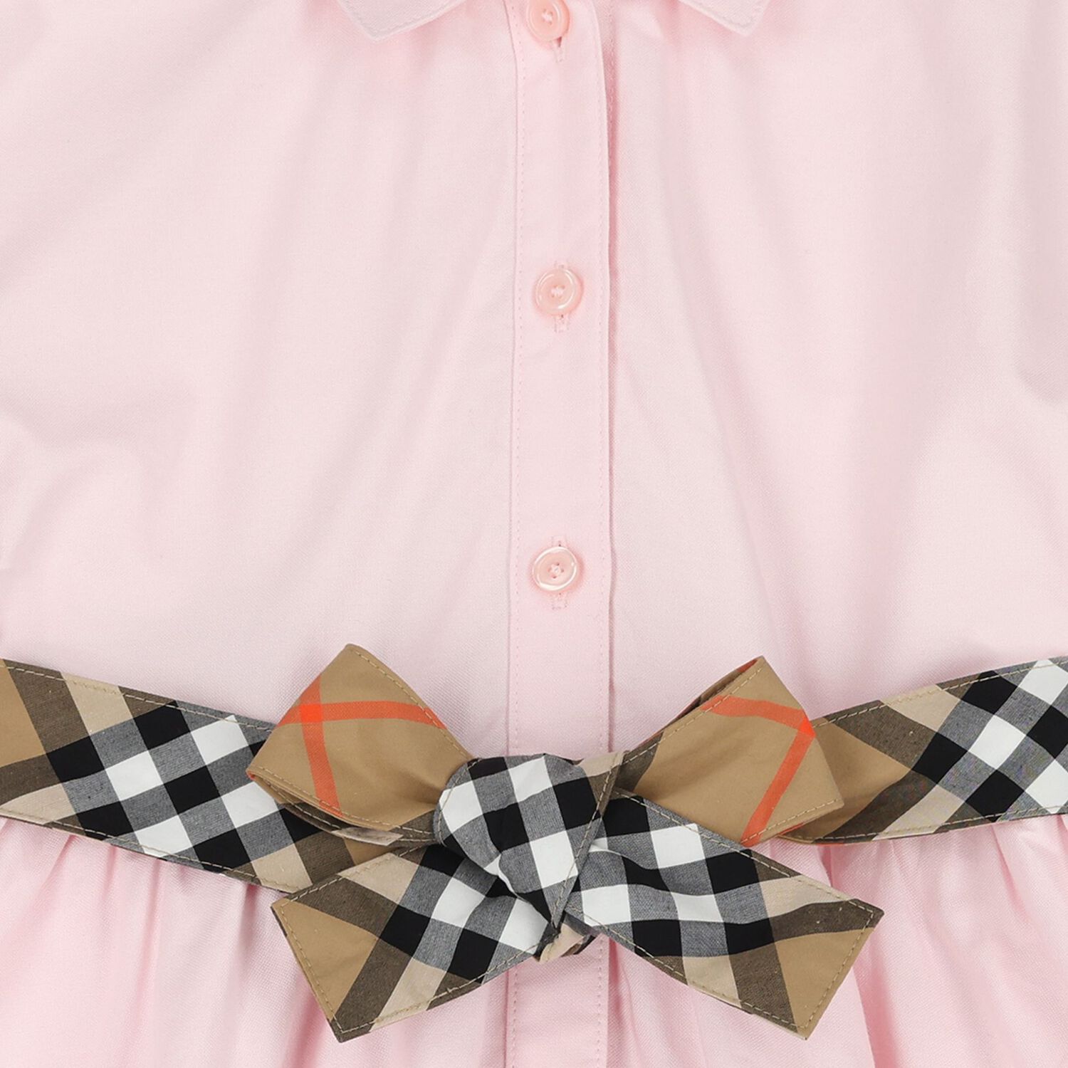 Girls Pink Check Dress, 1, hi-res