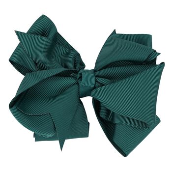 Girls Green Bow Hairclip