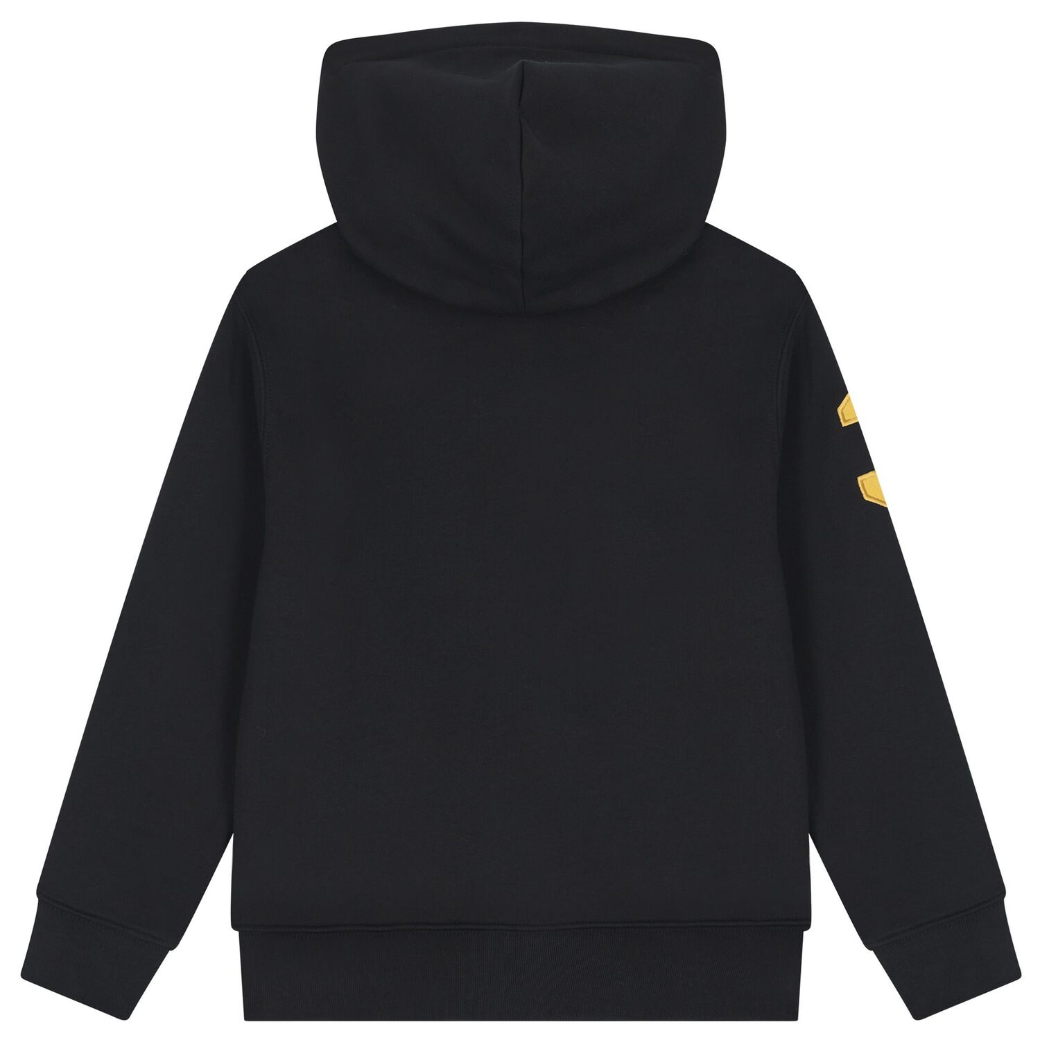 Boys Black Logo Hooded Top , 1, hi-res