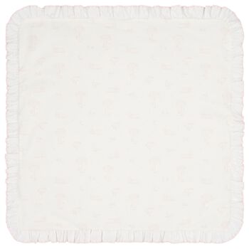 Baby Girls Ivory & Pink Padded Blanket