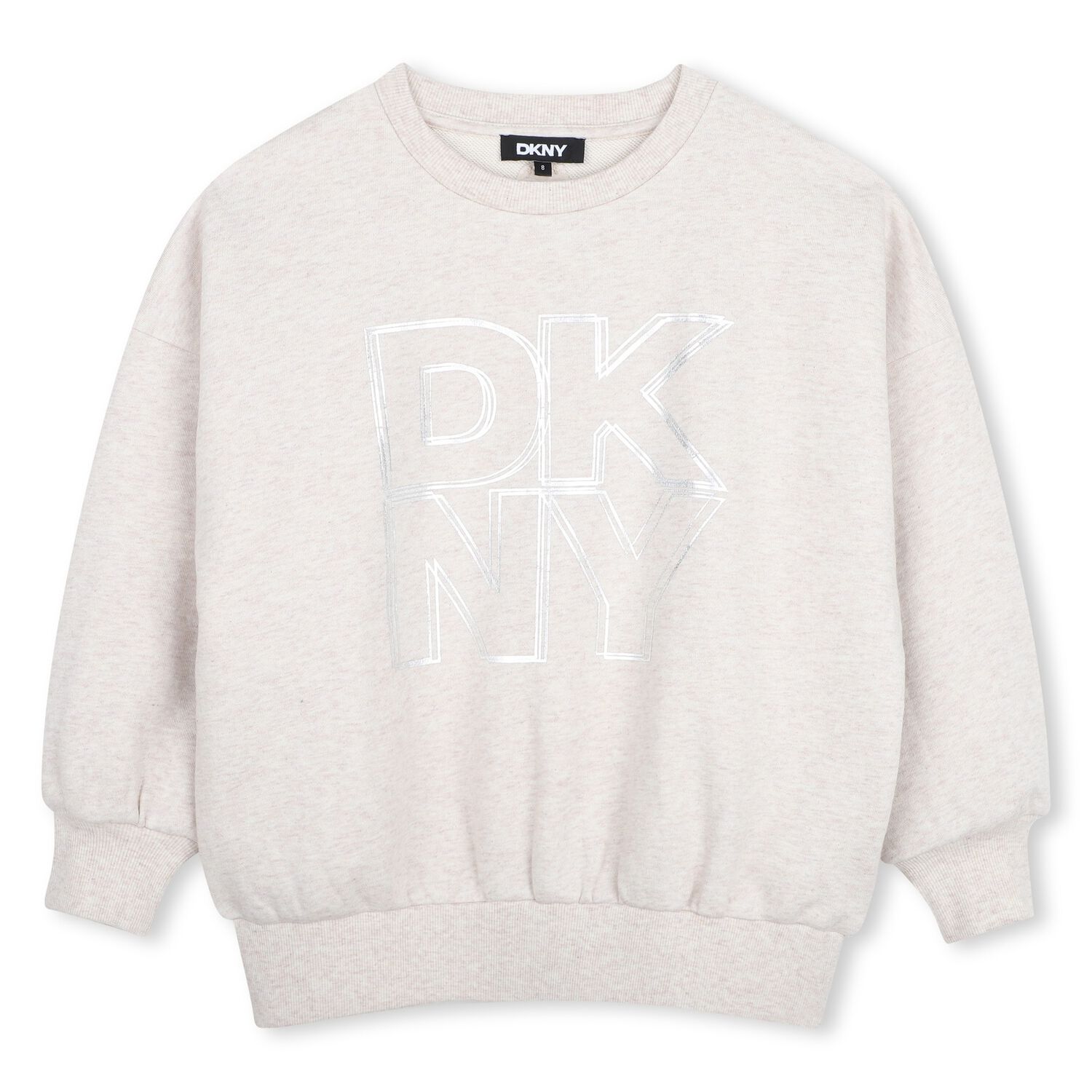 Girls Beige Logo Sweatshirt, 1, hi-res