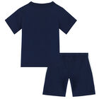 Navy Logo Shorts Set, 1, hi-res