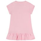 Younger Girls Pink Logo Dress, 1, hi-res