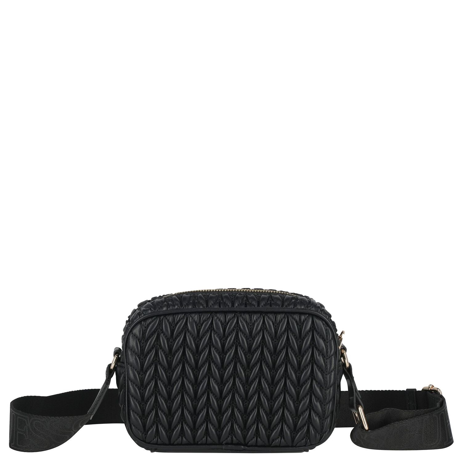 Girls Black Logo Quilted Bag, 3, hi-res