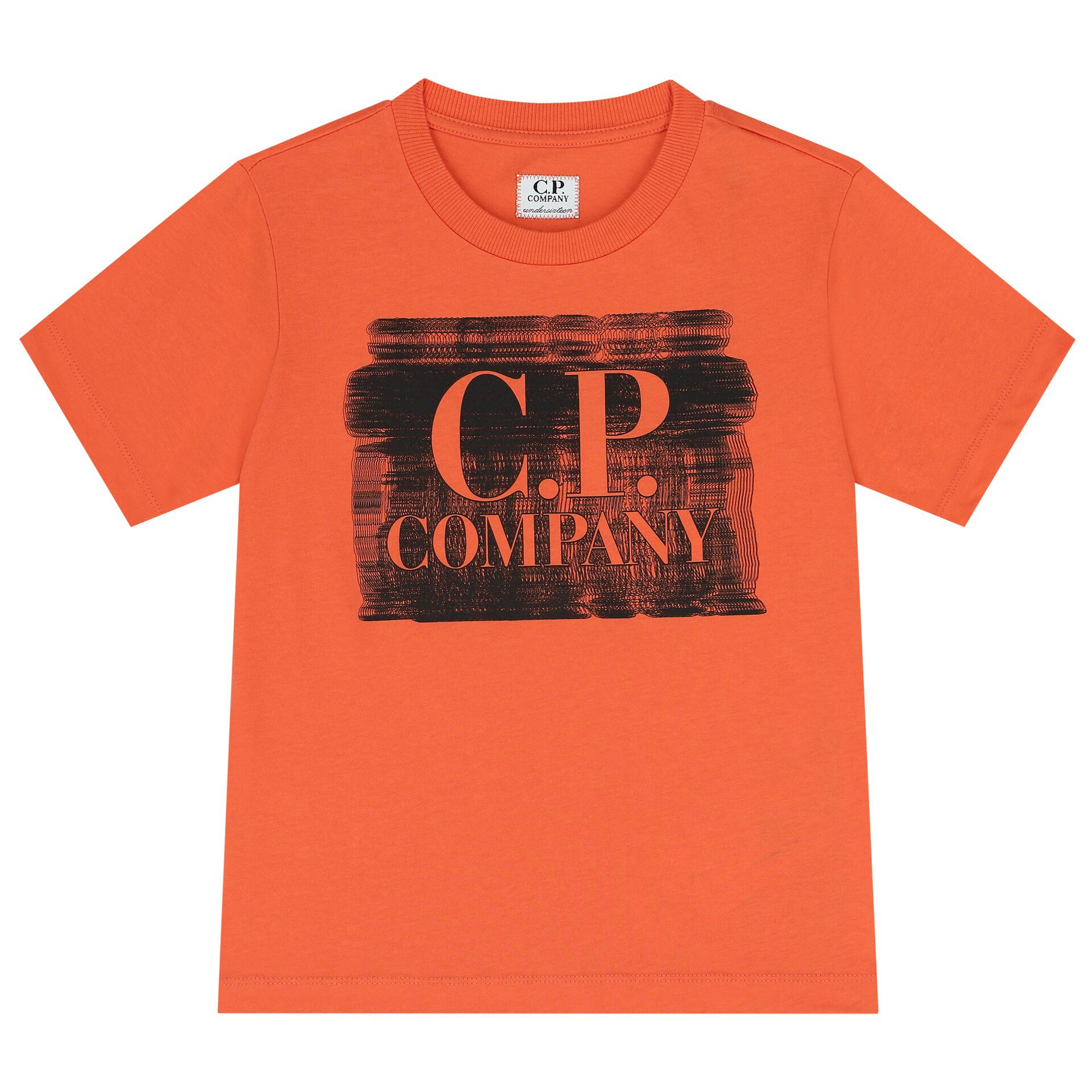 Tシャツ・カットソー C.P. Company T-shirt con logo e stampa Orange 20175484_50428269_600.jpg