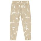 Boys Beige Logo Joggers, 1, hi-res