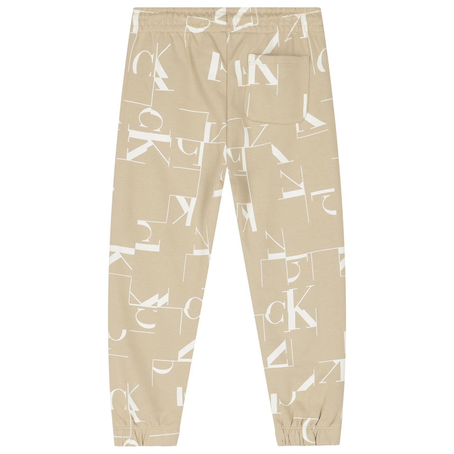 Boys Beige Logo Joggers, 1, hi-res