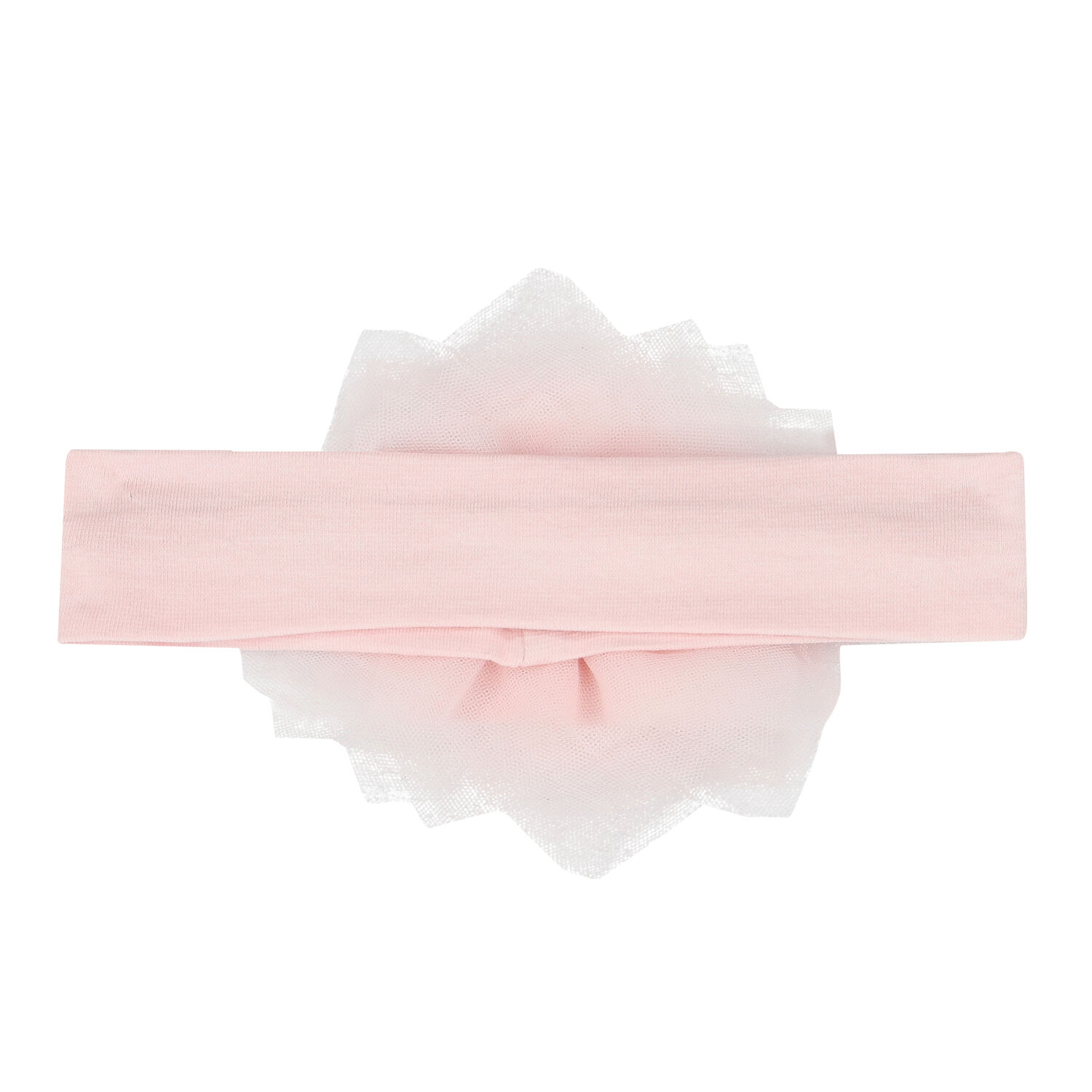 Girls Pink Tulle Flower Headband, 1, hi-res