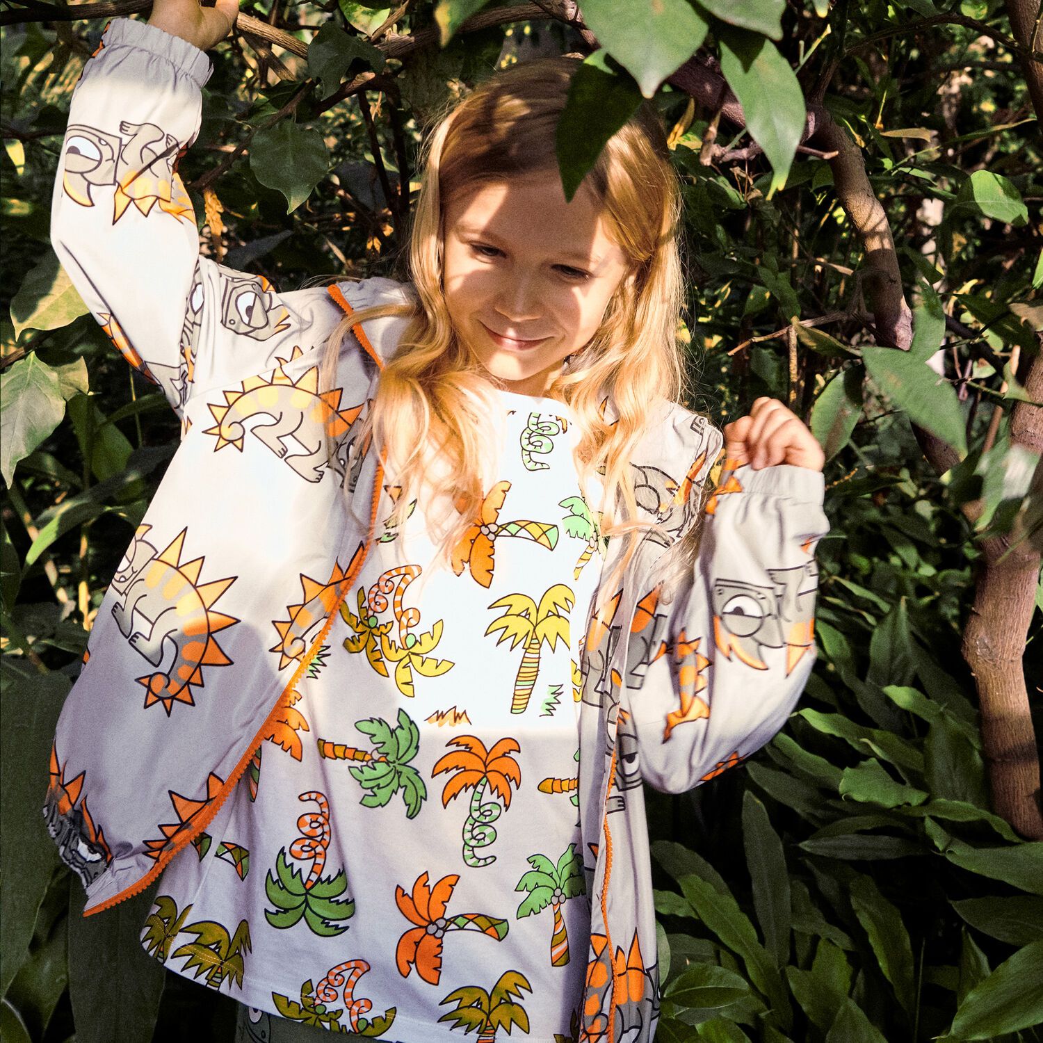 Boys White Palm Tree T-Shirt, 1, hi-res image number null