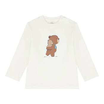 Baby Boys Ivory Teddy Bear Long Sleeve Top