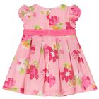 Younger Girls Pink Floral Dress, 1, hi-res