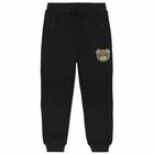 Black Teddy Logo Joggers, 1, hi-res