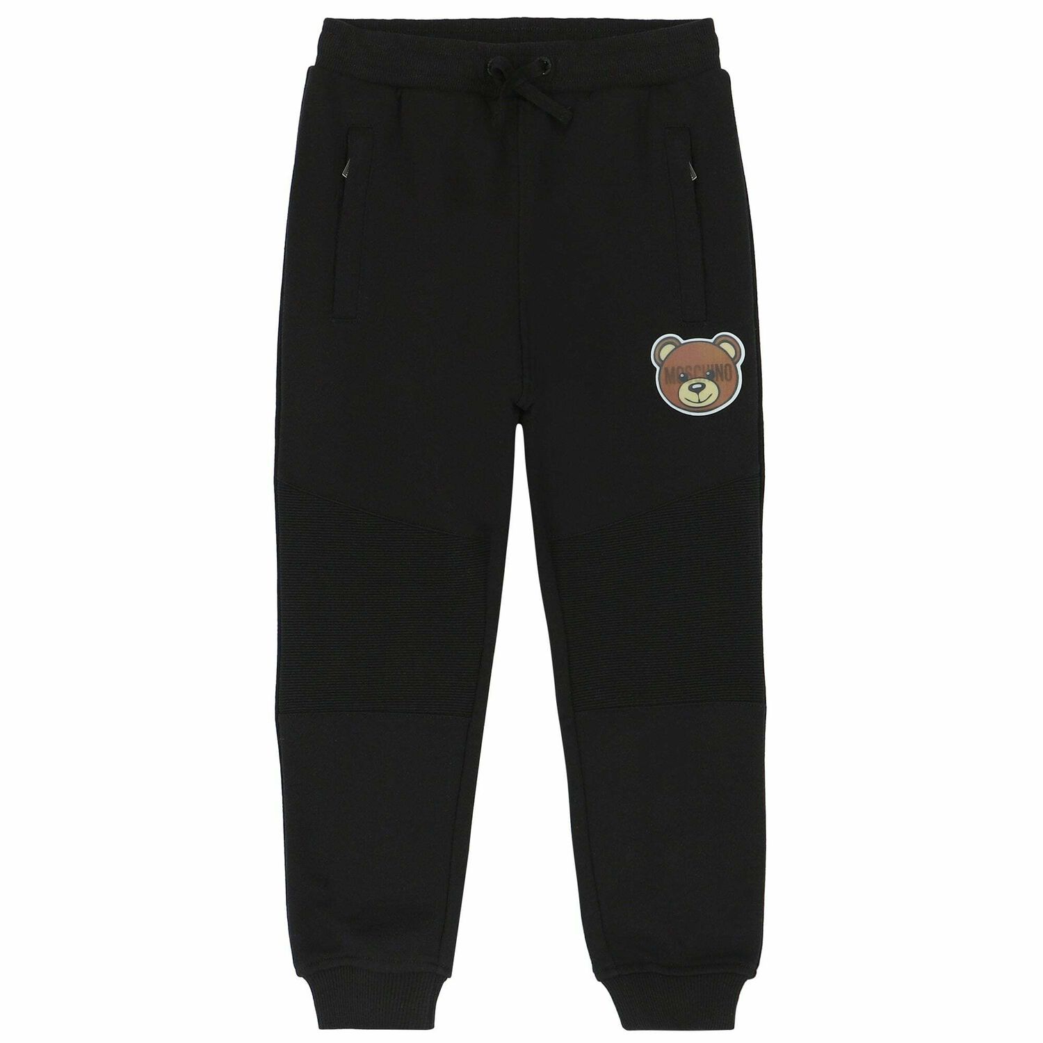 Black Teddy Logo Joggers, 1, hi-res
