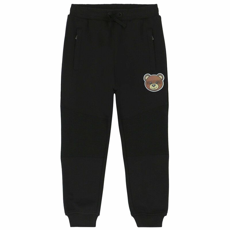 Black Teddy Logo Joggers, 1, hi-res image number null