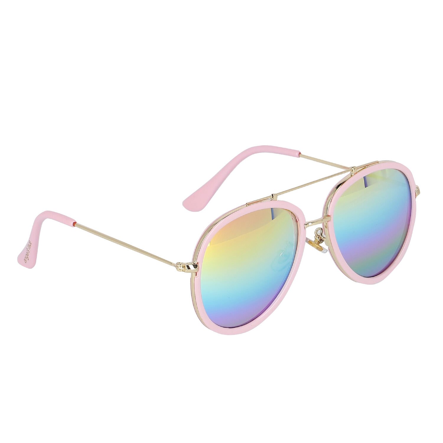 Girls Pink Aviator Sunglasses, 1, hi-res