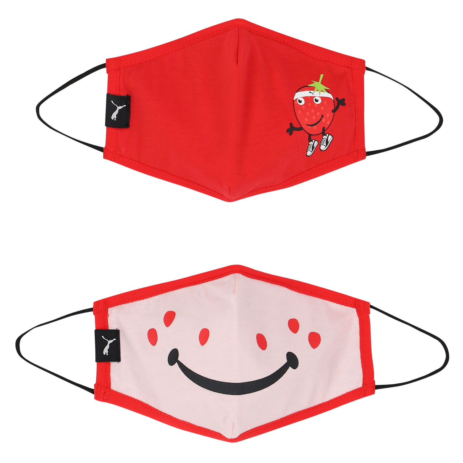 Red & Pink Strawberry Face Mask ( 2-Pack ), 1, hi-res image number null