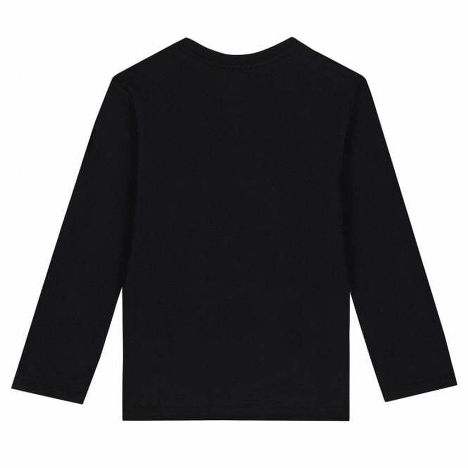 Boys Black Logo Top, 1, hi-res