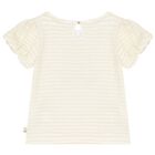 Girls Ivory & Gold Tulle Skirt Set, 1, hi-res