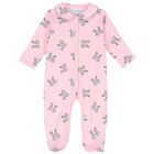 Baby Girls Pink Bunny Babygrow, 3, hi-res