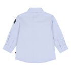 Younger Boys Blue Logo Shirt, 1, hi-res