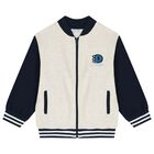 Boys White, Grey & Navy Blue Tracksuit Set (3 Piece), 2, hi-res