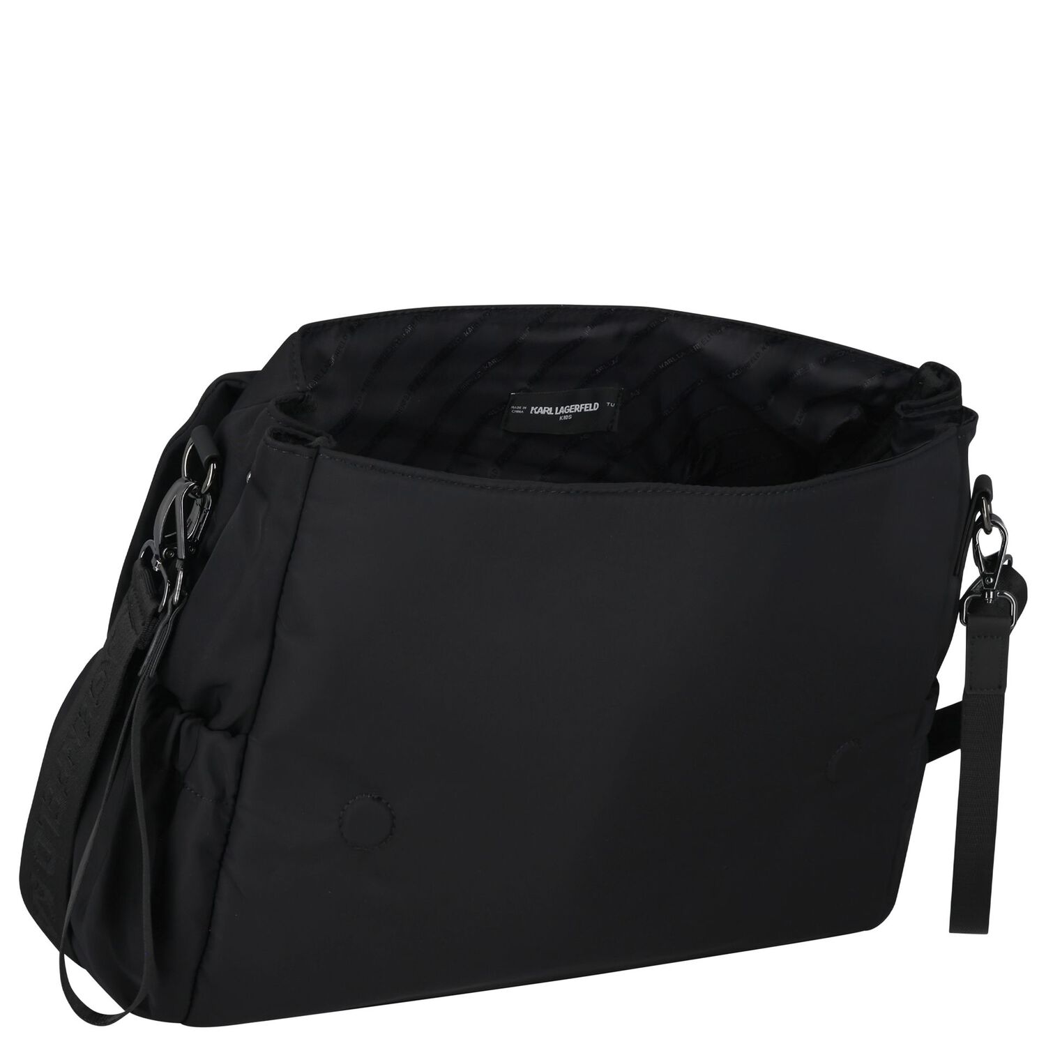 Black Logo Baby Changing Bag ( 37cm ), 1, hi-res