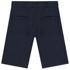 Younger Boys Navy Blue Logo Shorts, 3, hi-res