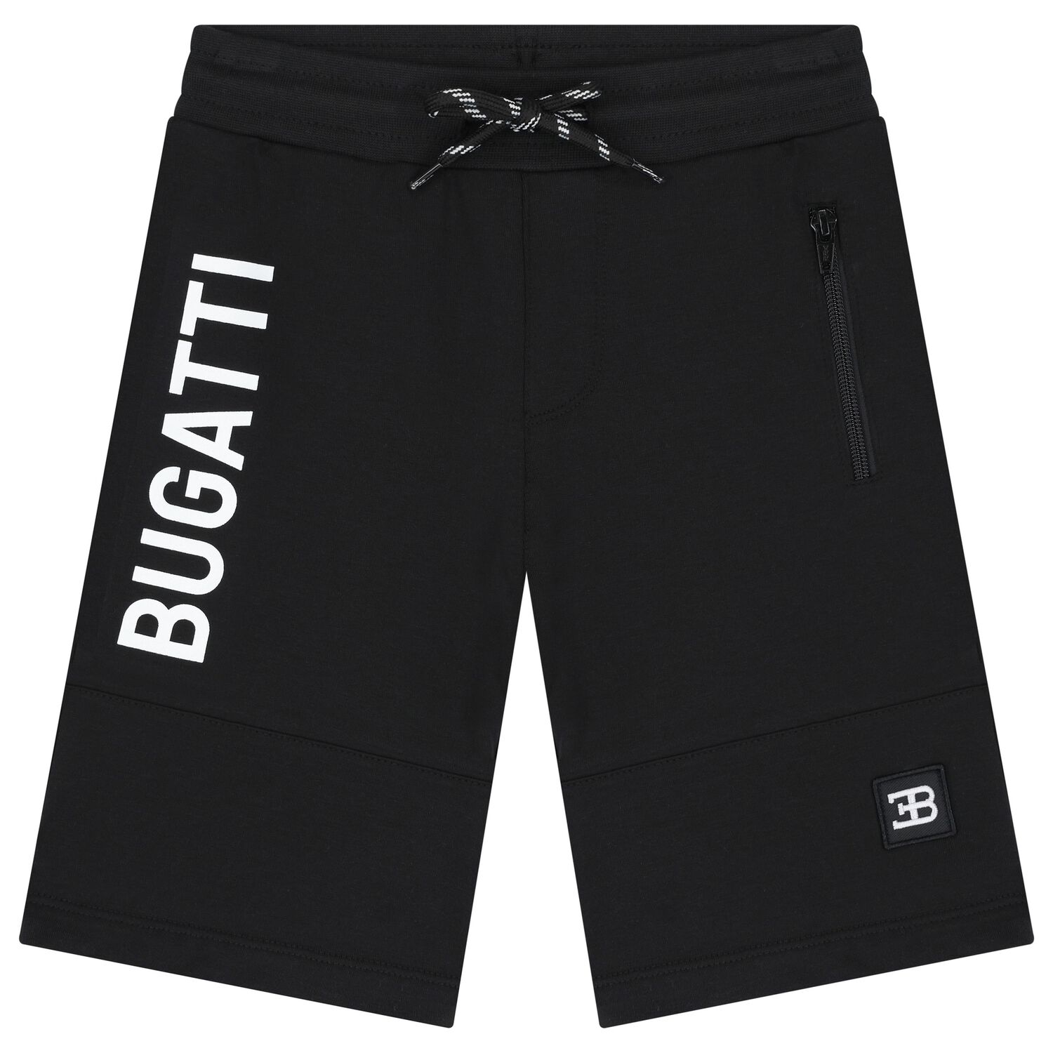 Boys Black Logo Shorts, 1, hi-res