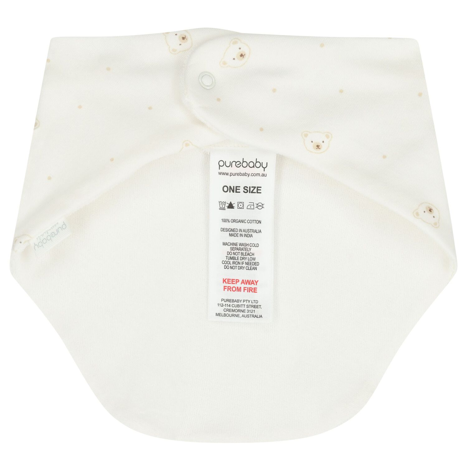White & Beige Bibs ( 2 Pack ), 1, hi-res