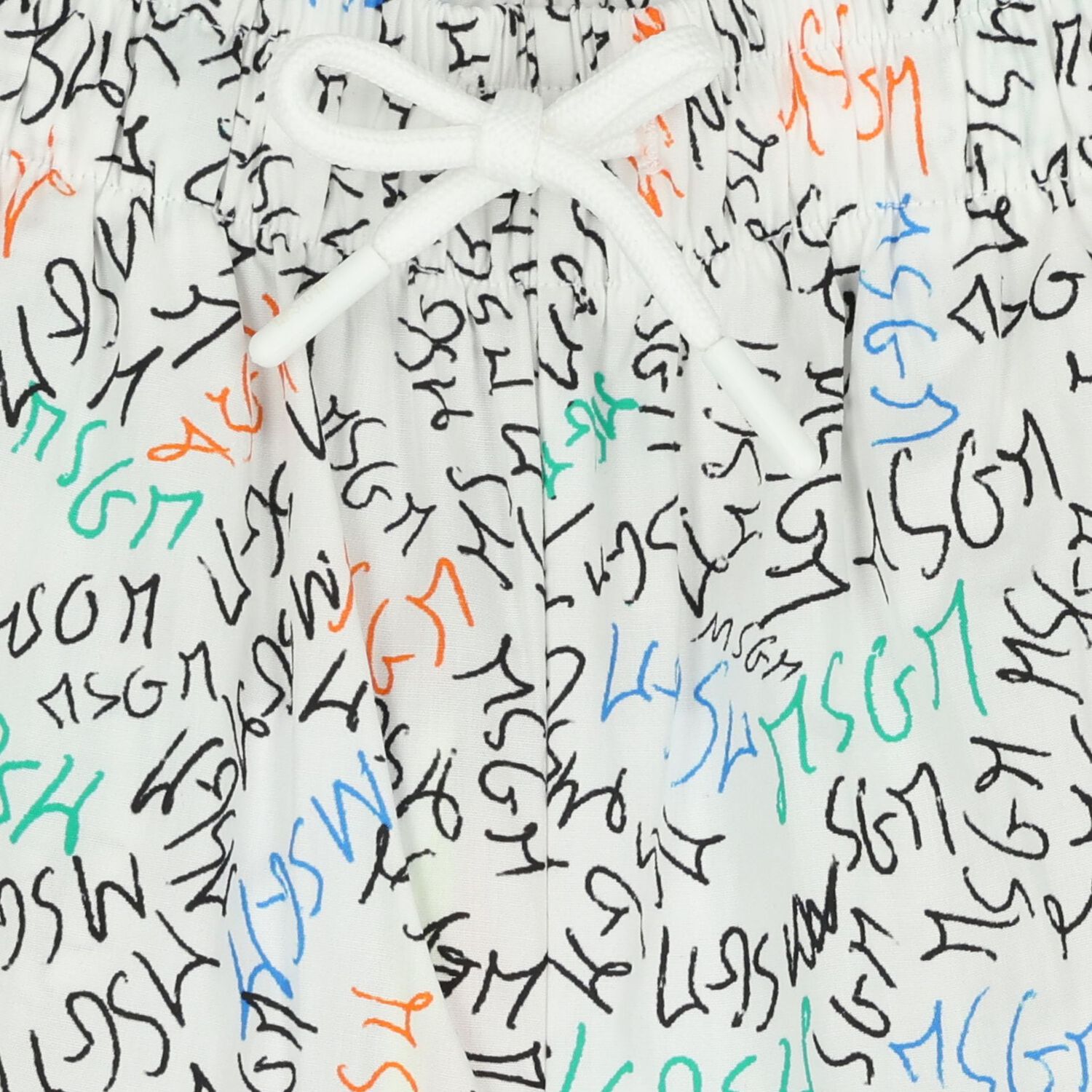 Boys White Logo Shorts, 1, hi-res