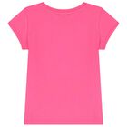 Girls White & Pink Teddy Bear Logo Skirt Set, 1, hi-res