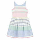 Girls Multicolor Striped Dress, 1, hi-res