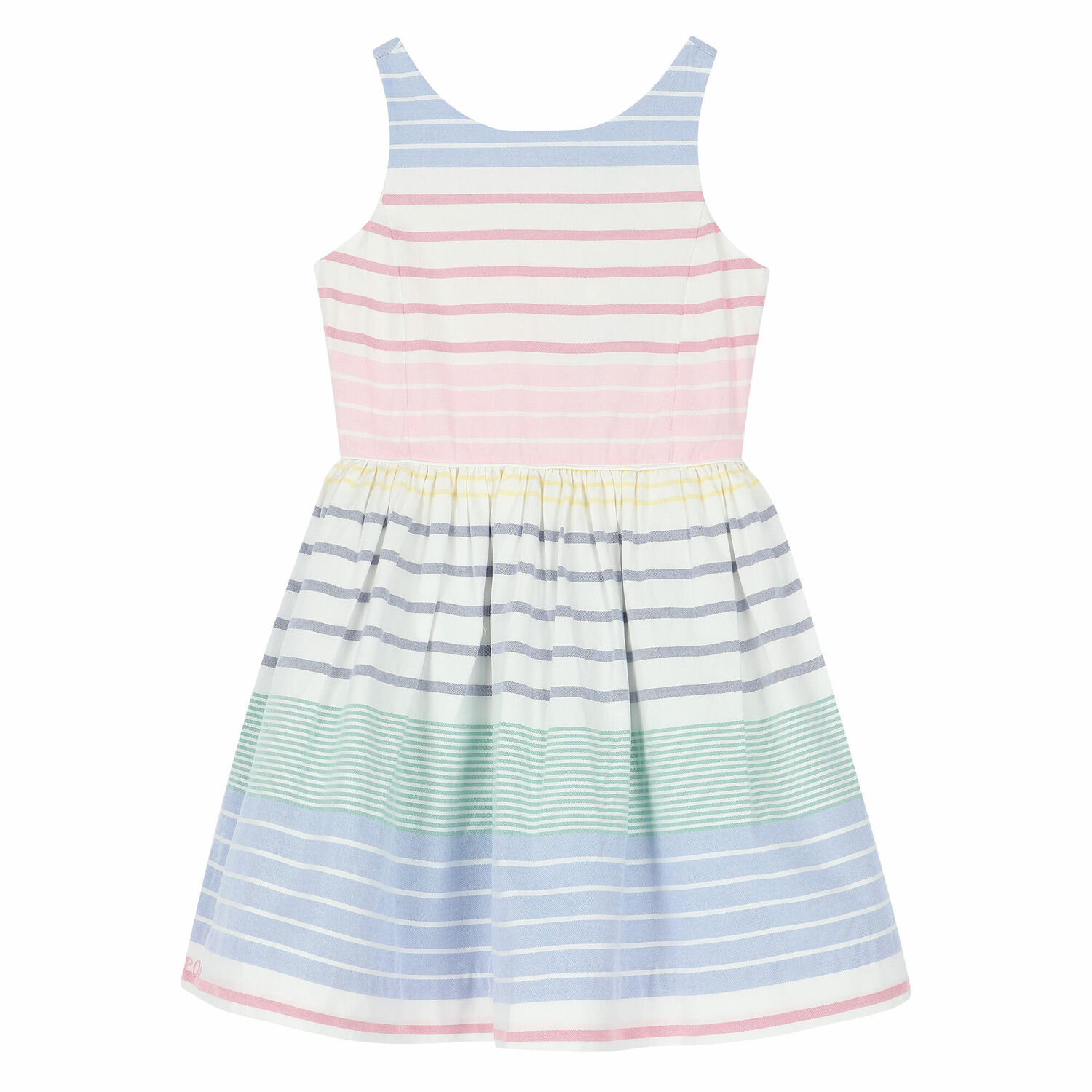Girls Multicolor Striped Dress, 1, hi-res image number null