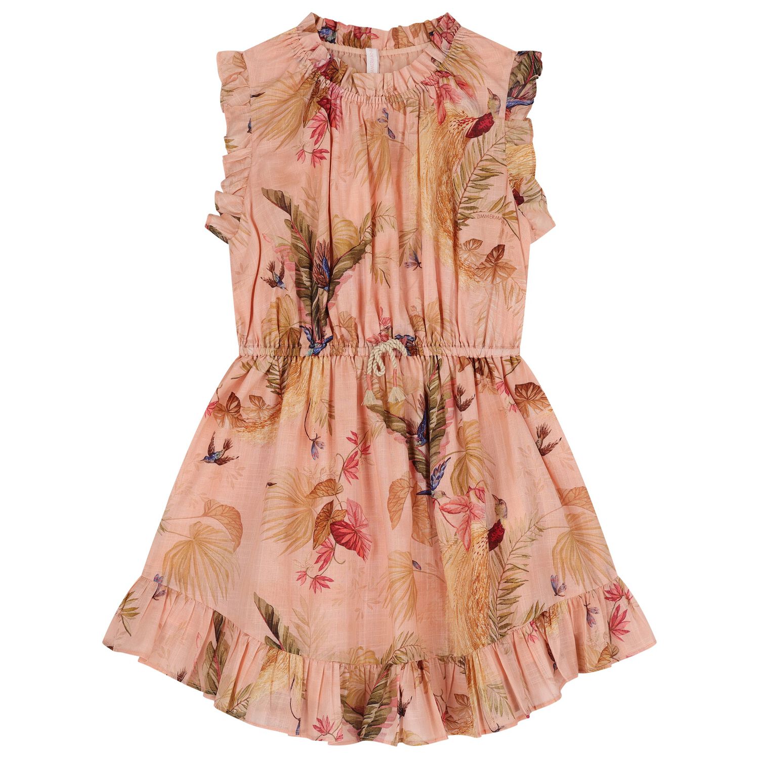 Girls Pink Floral Dress, 1, hi-res