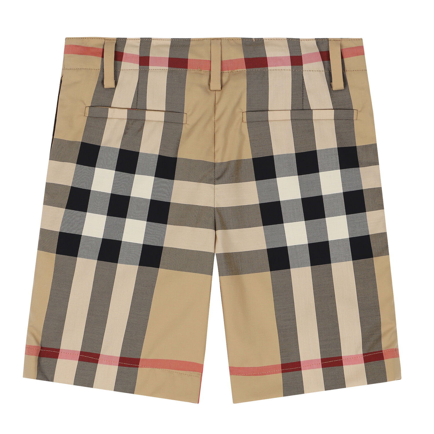 Boys Beige Checkered Shorts, 1, hi-res