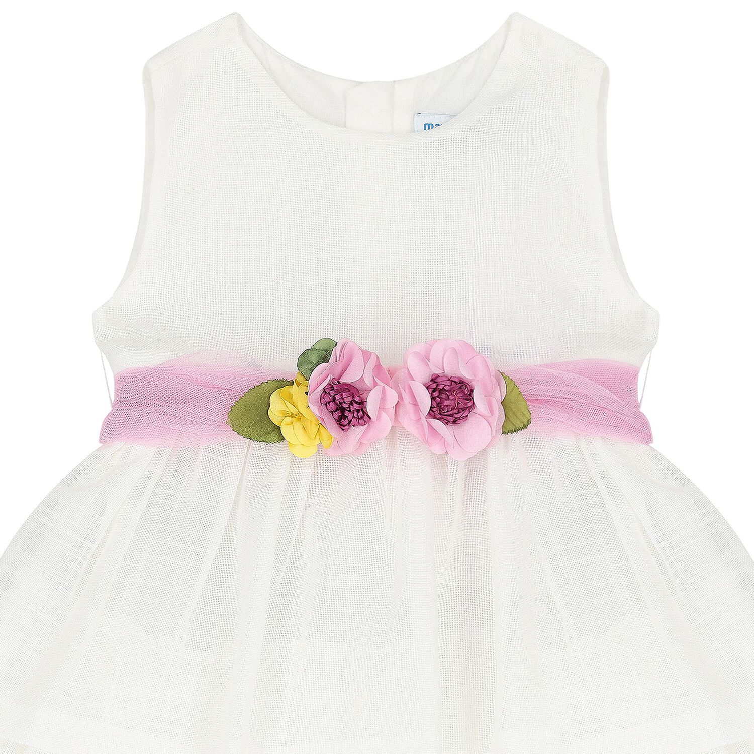 Younger Girls White Floral Dress, 1, hi-res image number null
