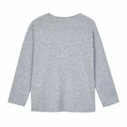 Girls Grey Bow Top, 3, hi-res