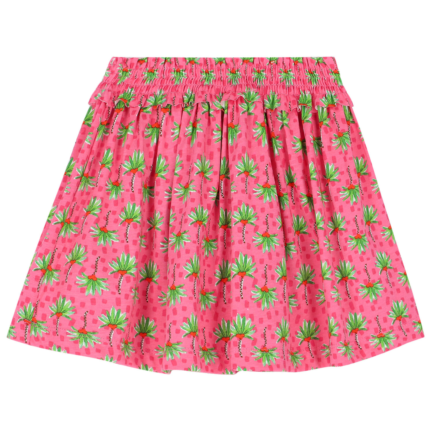 Girls Pink Palm Tree Skirt Set, 1, hi-res
