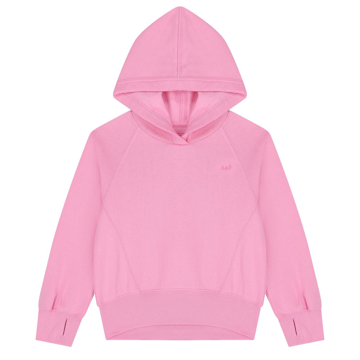 Girls Pink Logo Hooded Top, 1, hi-res