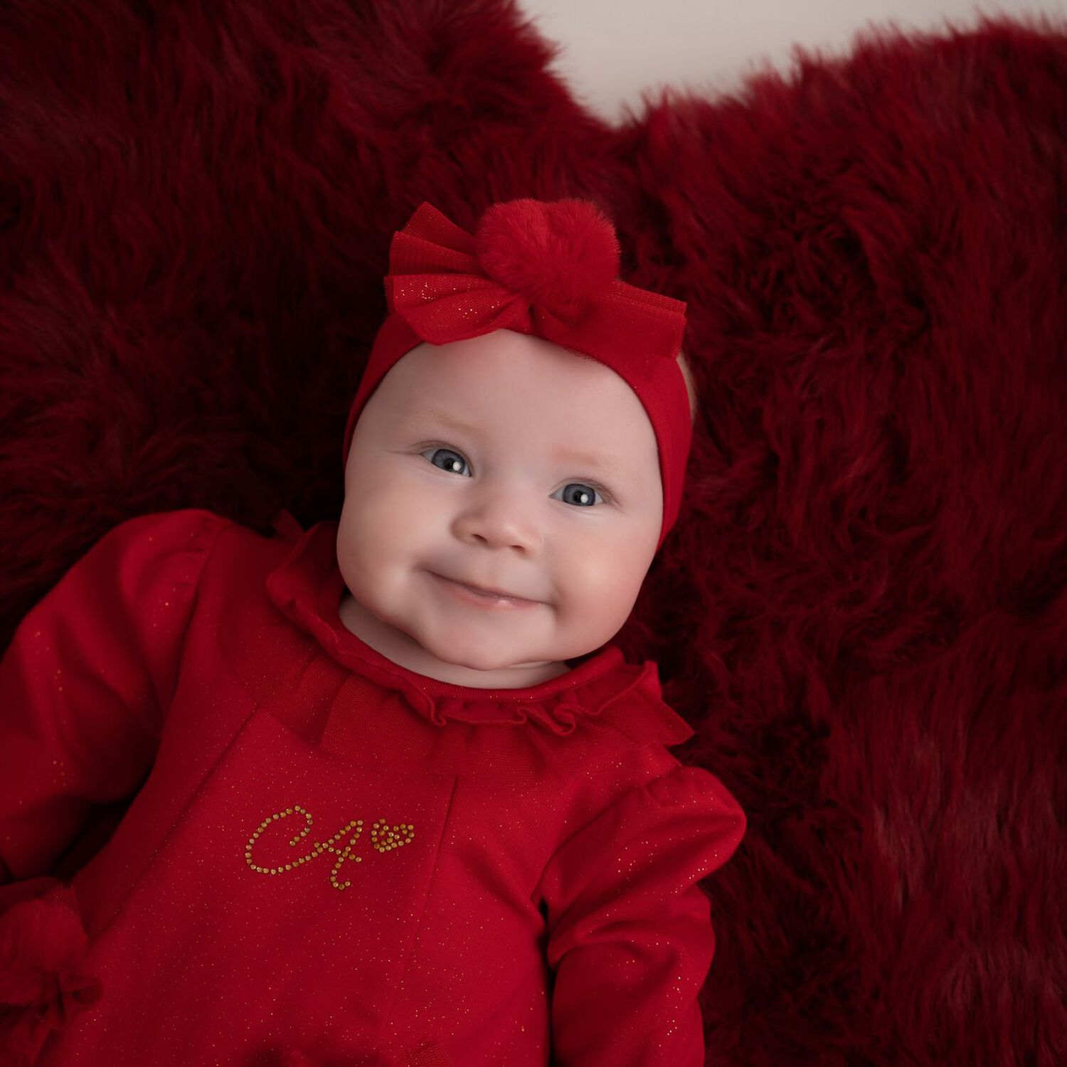 Baby Girls Red   Headband, 1, hi-res image number null