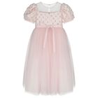 Girls Pink Sequin Tulle Dress, 1, hi-res
