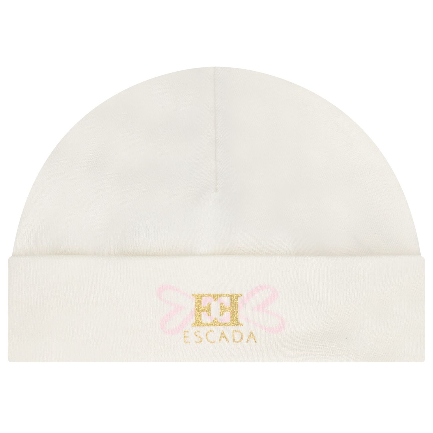 Baby Girls Ivory Logo Hat, 1, hi-res