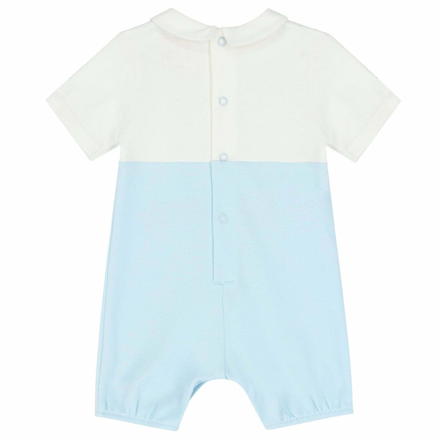 Baby Boys Blue Romper, 1, hi-res