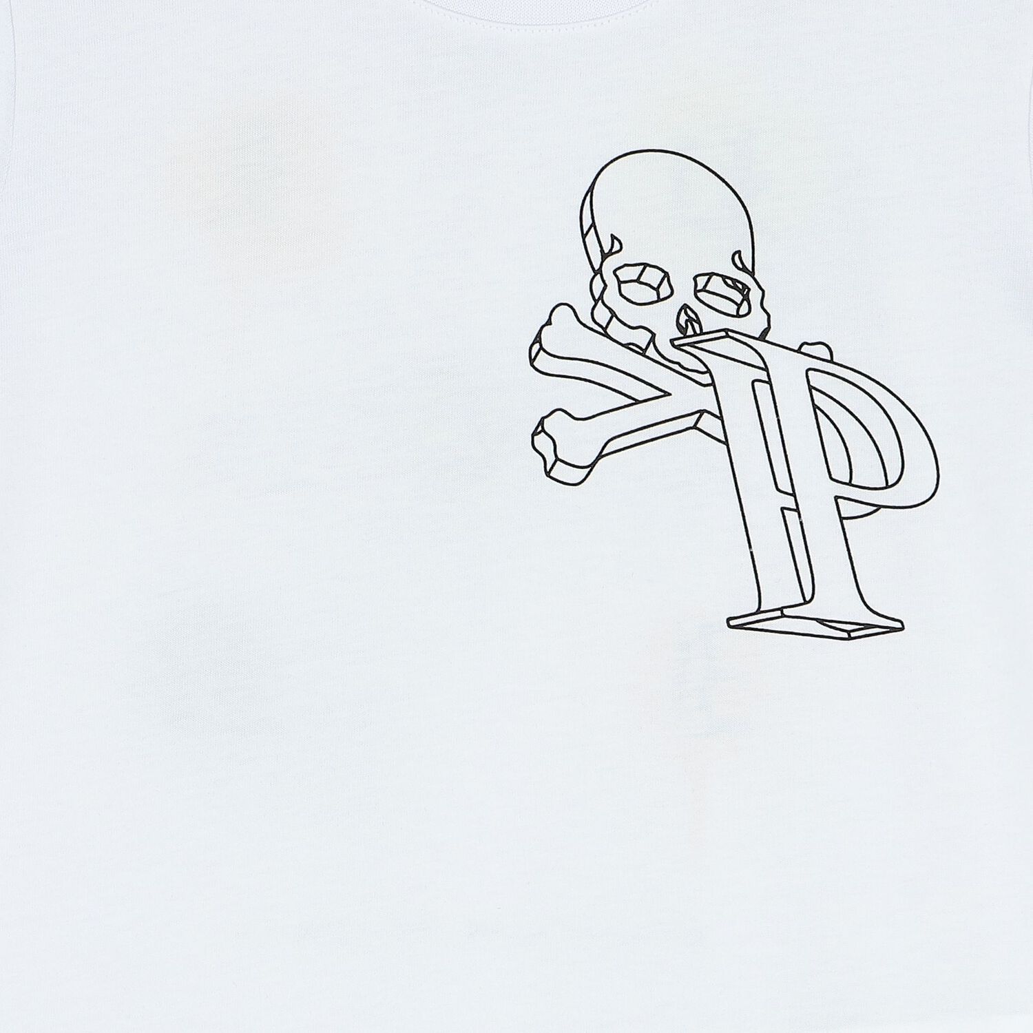 Boys White Skull T-Shirt, 1, hi-res image number null