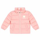 Younger Girls Pink Logo Coat, 1, hi-res
