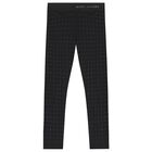 Girls Black Rhinestones Leggings, 1, hi-res